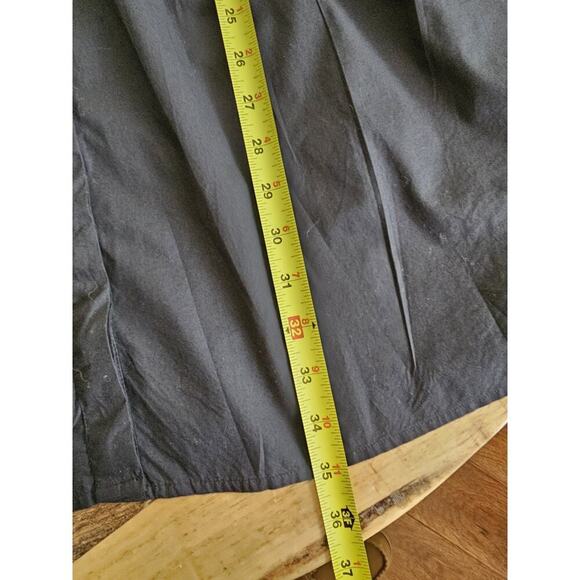 J. Crew Cinch Waist Cotton Poplin Dress Women's Size 14 Black Whimsy Festival - Picture 6 of 9